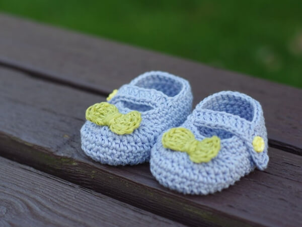 Mary Janes Baby Booties