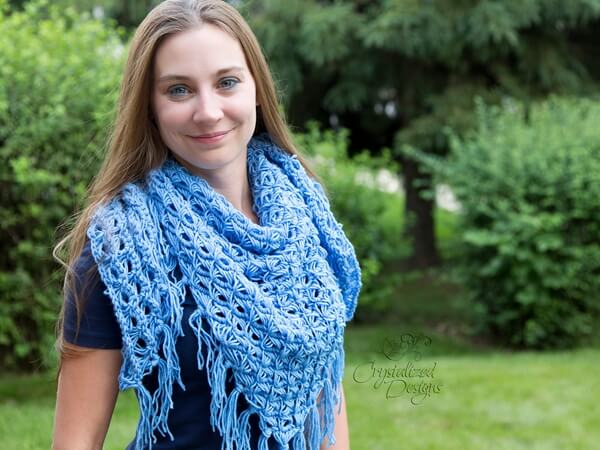 The Broomstick Lace Triangle Shawl