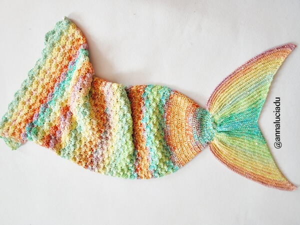 Crochet mermaid blanket