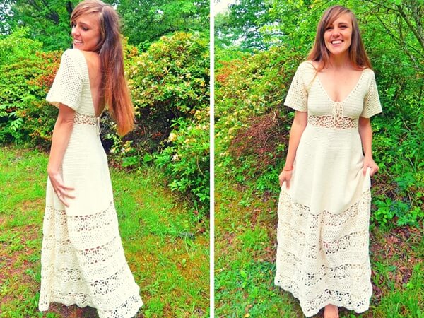 Crochet maxi dress