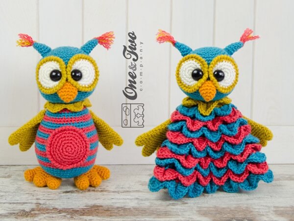 Quinn the Owl Lovey and Amigurumi Set