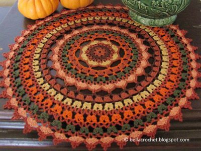 Autumn Spice Mandala Doily