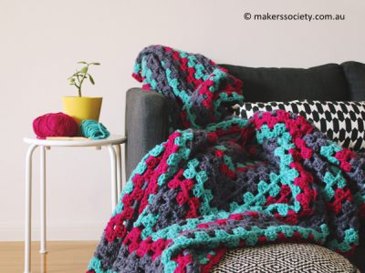giant granny square rug