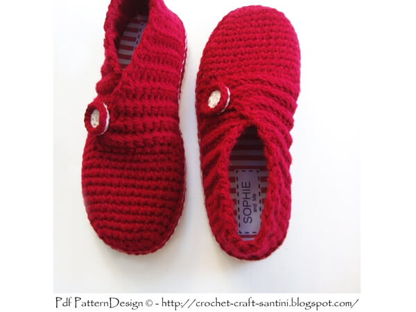 Red Rib Wrap Slippers