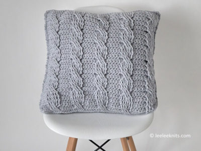 CROCHET CABLED THROW PILLOW PATTERN