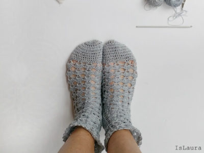 crochet cotton socks