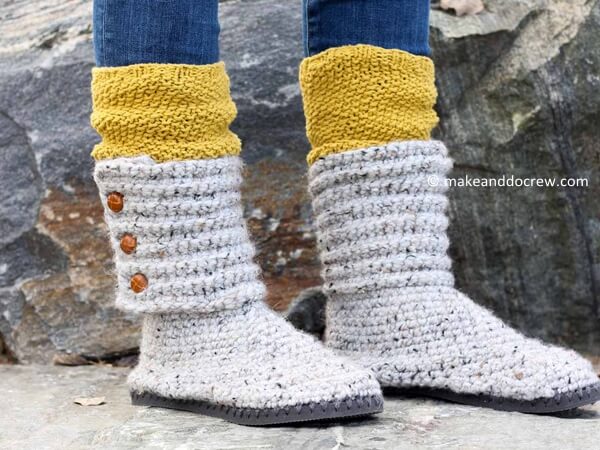 Crochet Flip Flop Boots