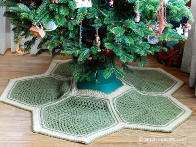 Granny Hexagon Crochet Tree Skirt