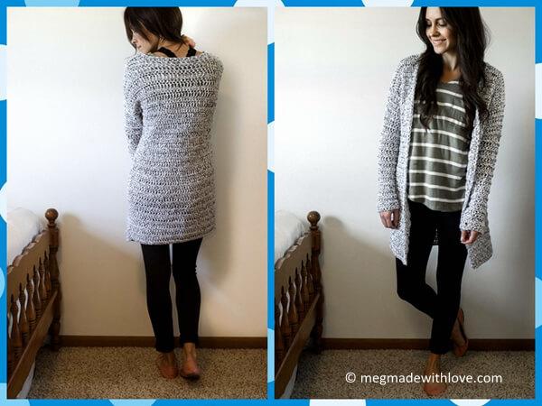 A Long Chunky Cardigan Sweater Share a Pattern