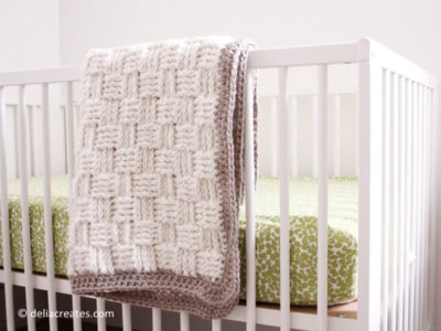 Basket Weave Crochet Baby Blanket
