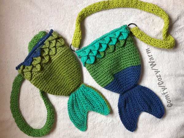 crochet Mermaid Tail Bag free pattern