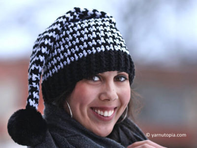 Houndstooth Stocking Hat