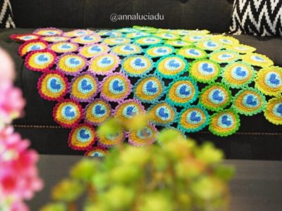Peacock Feather Baby Blanket