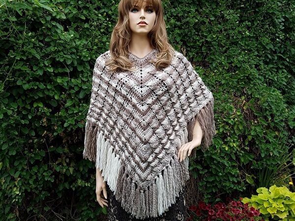 Crochet Cablelicious Poncho Pattern