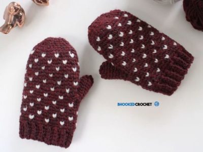 PATONS FAIR ISLE CROCHET MITTENS