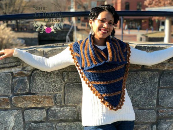 Blues and Brass Bandana Cowl