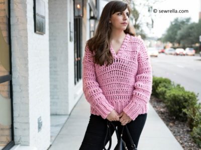 Crochet Bubblegum Pullover Sweater