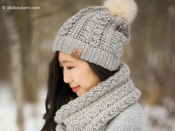Braided Cabled Slouchy Beanie