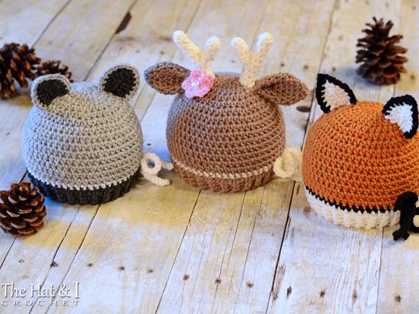 Forest Friends - Raccoon, Deer, and Fox Hat