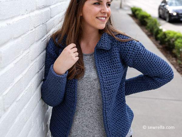 Crochet Jean Jacket Cardigan