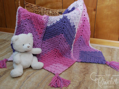 Triple Mitered Modern Granny MG Baby Blanket