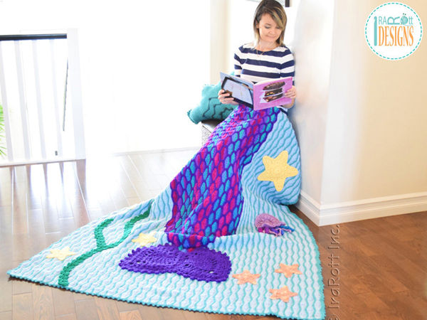 Mica the Mermaid and Jellyfish Blanket