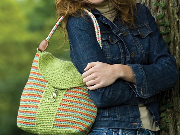Striped Shoulder Bag