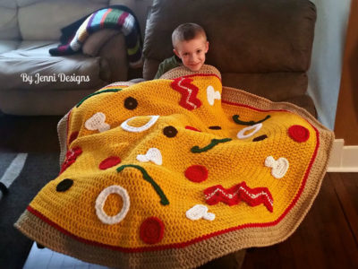 Chunky Pizza Throw Blanket
