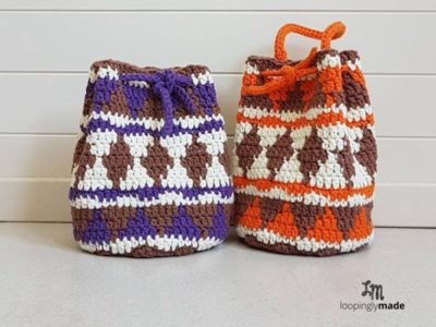 Native Print Drawstring Bag