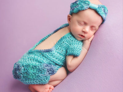 Crochet Newborn Baby Girl Outfit with Romper