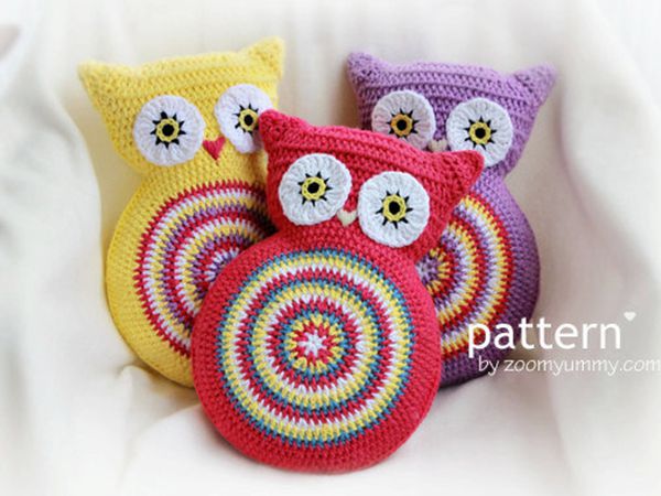 Crochet Owl Cushion