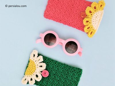 THE HAPPY DAISY CROCHET GLASSES POUCH