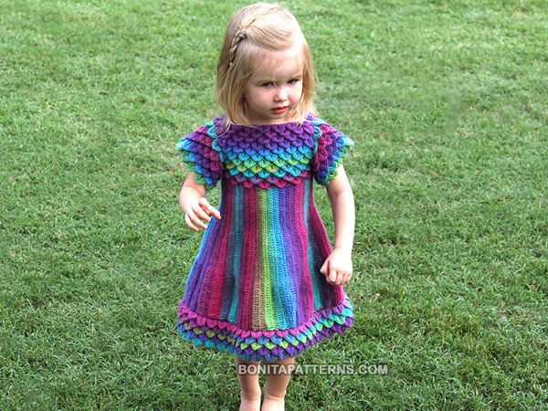 Crocodile Dragon Stitch Girly Dress