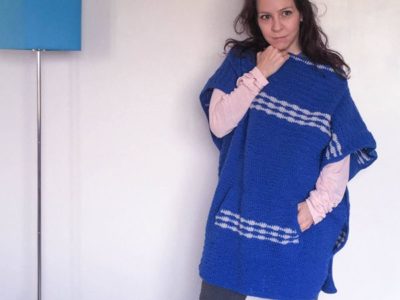 Up and Over Crochet Poncho with Pocke