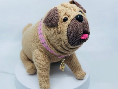 Lifelike Pug dog crochet pattern