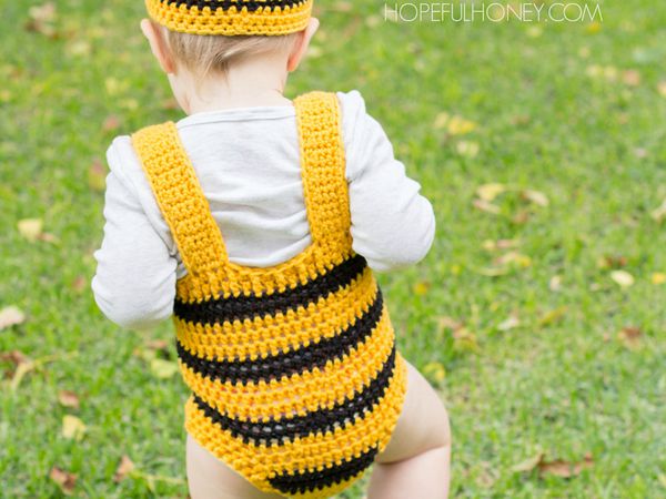 Bumble Bee Baby Hat & Playsuit Set