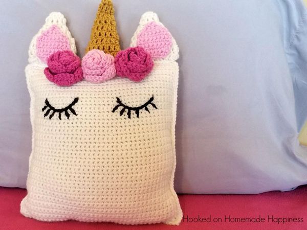 Crochet Unicorn Pillow