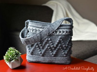 Chevron Bobble Tote Bag