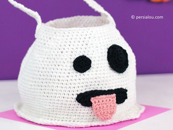 CUTE CROCHET EMOJI GHOST BAG