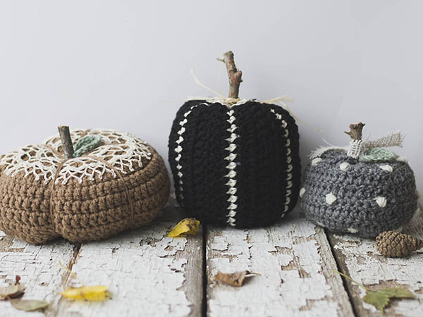 THREE Rustic & Elegant Pumpkins