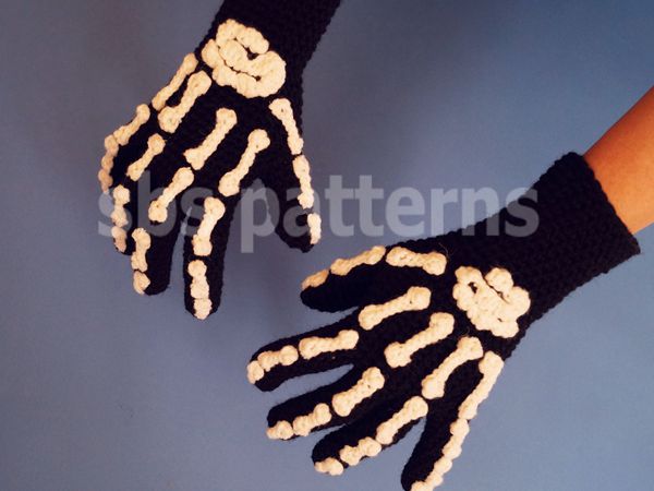 Bony Halloween Gloves