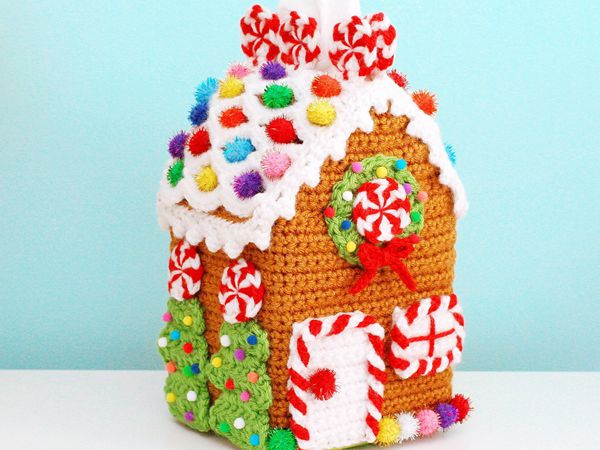 Gingerbread House Tissue Box Cozy