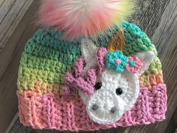 Crochet Moose Baby Beanie