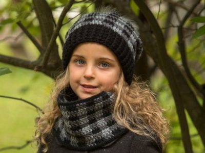 The Dublin Plaid Slouchy Hat and Cowl Set