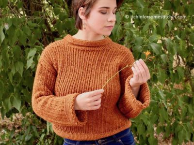 EASY KNIT-LOOK CROPPED SWEATER