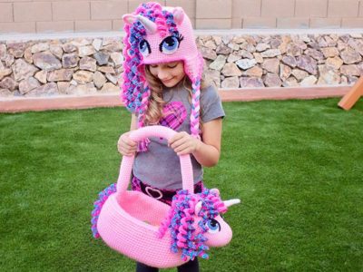Unicorn Pony Hat & Basket