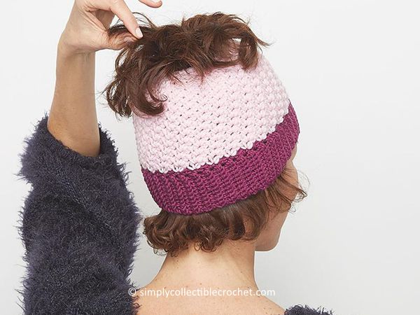 Messy Bun Hat Share a Pattern