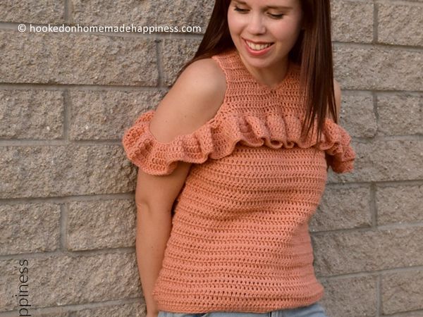 crochet Cold Shoulder Top free pattern