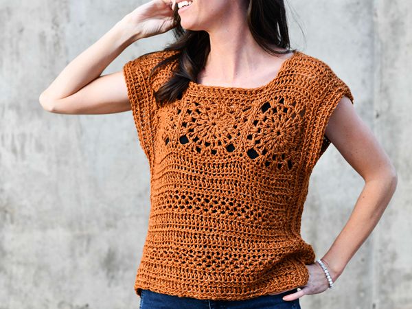 crochet Easy Hippy Top free pattern