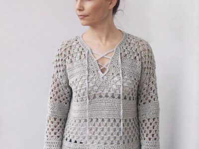 crochet Granny Stripes Sweater free pattern